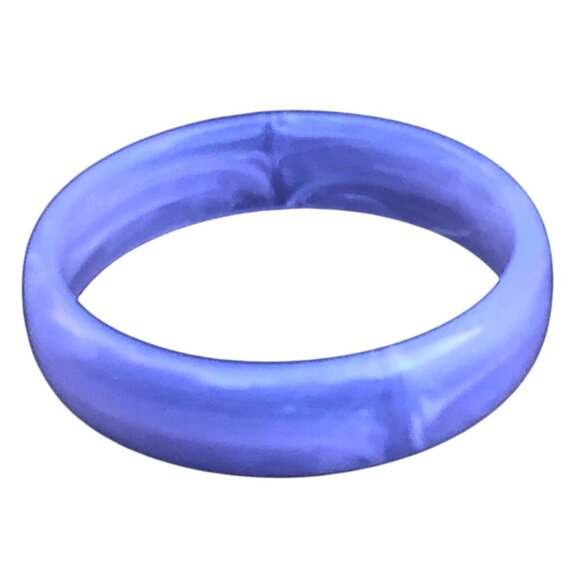 Vintage Pastel Purple Translucent Marbled Lucite Bangle Bracelet Size Large - Picture 4 of 6